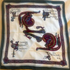 Book of Kells inspired Colorful Celtic Design Scarf from Ireland